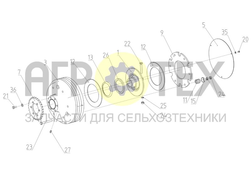 Шкив (S300.29.03.570) (№1 на схеме)